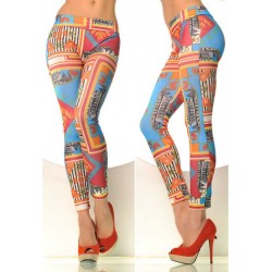 Legging Tribal Maya colore aztec tribal leggings skinny colorful printed ref-09