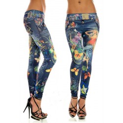 Legging azteque colore aztec tribal leggings skinny colorful printed ref-11