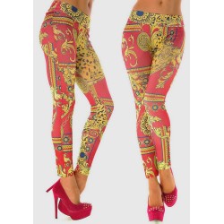 Legging azteque colore aztec tribal leggings skinny colorful printed ref-12