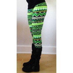 Legging azteque colore aztec tribal leggings skinny colorful printed ref-14