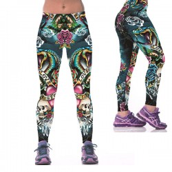 Legging imprime fantaisie motif original leggings printed Tattoo ref-06