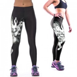 Legging imprime fantaisie motif leggings printed Yoga Goddess ref-09