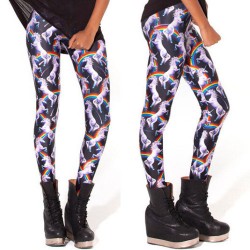 Legging punk grunge fantasy pop leggings skinny sexy unicorn licorne printed ref-09