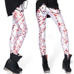 Legging punk grunge pop leggings skinny sexy blood sang taches printed ref-06