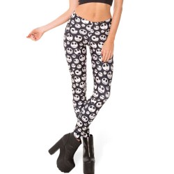 Legging punk grunge leggings skinny skull printed ref-01