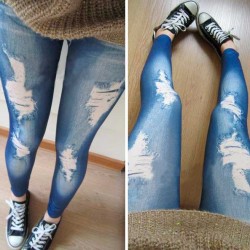 Legging troue dechire destroy ripped leggings sexy fashion ref-01