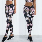 Legging imprime Tropical Floral Yoga Pant Workout Elegant ref-19