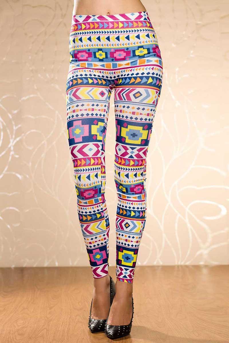 Legging Tribal Colore Aztec Azteque Leggings Skinny Colorful Printed Ref 02 0224