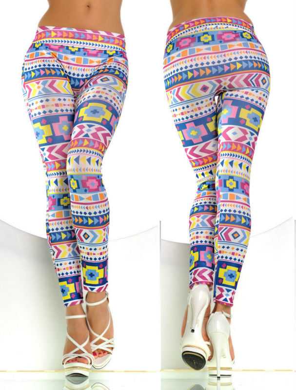 Legging Tribal Colore Aztec Azteque Leggings Skinny Colorful Printed Ref 08 3178